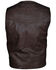 STS Ranchwear Men's Leather Chisum Vest - Big , Burgundy, hi-res