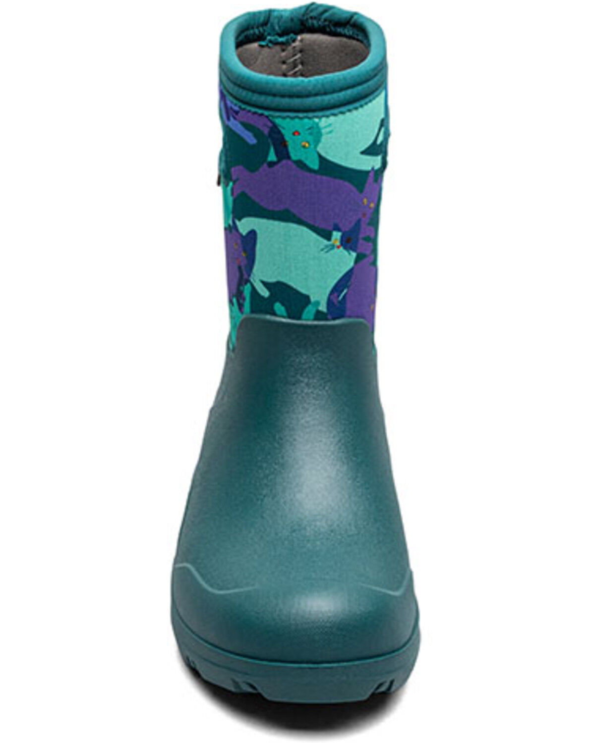 Image #4 - Bogs Girls' York Seamless Catmo Rubber Boots, Teal, hi-res