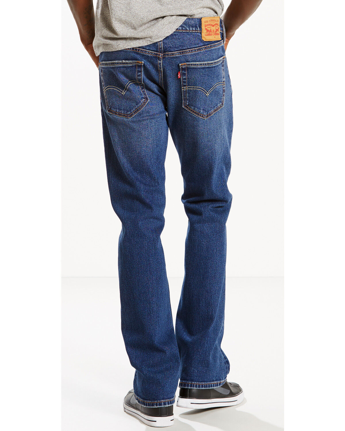 Image #1 - Levi's Men's 527 Indigo Slim Bootcut Jeans, , hi-res