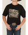 Image #3 - Ariat Boys' Freedom Flag Short Sleeve Graphic T-Shirt, Black, hi-res