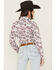 Image #4 - Cowgirl Hardware Women's Paisley Print Long Sleeve Snap Stretch Western Shirt, Pink, hi-res