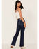 Image #3 - Levi's Women's 726 Dark Wash High-Rise Flare Jeans, Blue, hi-res