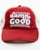 Image #1 - Idyllwind Women's Damn Good Embroidered Mesh-Back Ball Cap, Red, hi-res