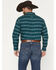 Image #4 - Ariat Men's Brando Southwestern Print Long Sleeve Button-Down Western Shirt, Teal, hi-res