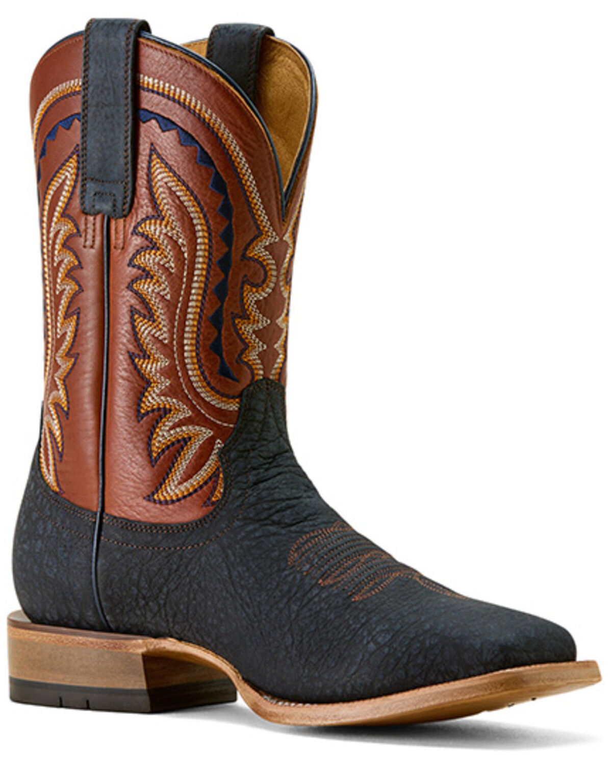 Image #1 - Ariat Men's Rock Ridge Western Boots - Broad Square Toe, Navy, hi-res