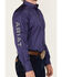 Image #3 - Ariat Men's Team Logo Long Sleeve Button-Down Western Shirt - Tall, Dark Blue, hi-res