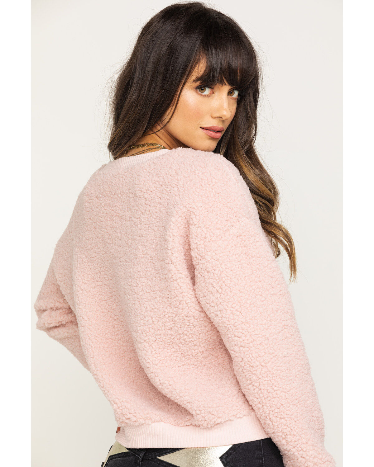 Image #2 - Eyeshadow Women's Fuzzy Sweatshirt , , hi-res