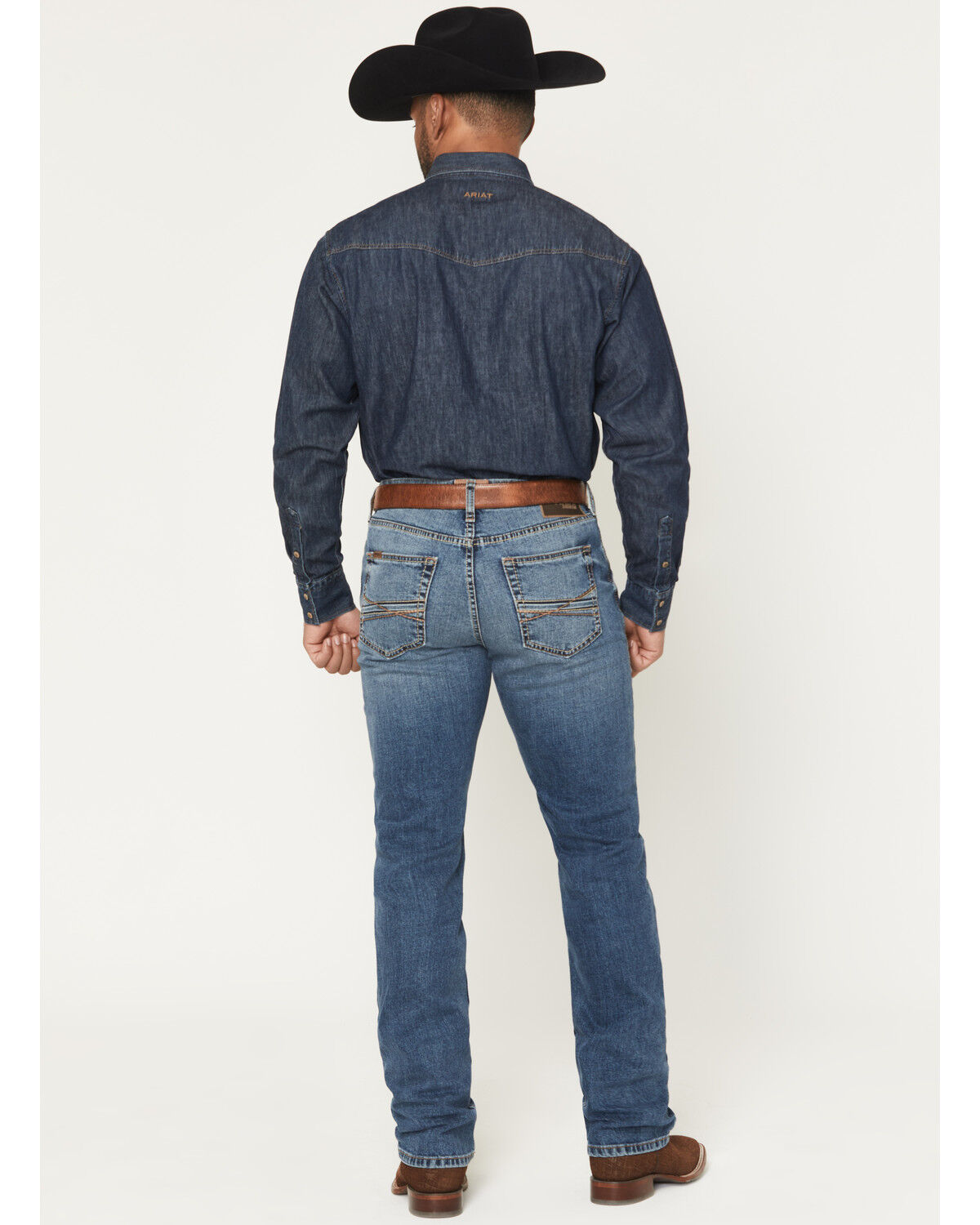Ariat Men's M7 Livermore Medium Wash Slim Straight Stretch Denim Jeans