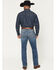 Image #3 - Ariat Men's M7 Livermore Medium Wash Slim Straight Stretch Denim Jeans, Medium Wash, hi-res