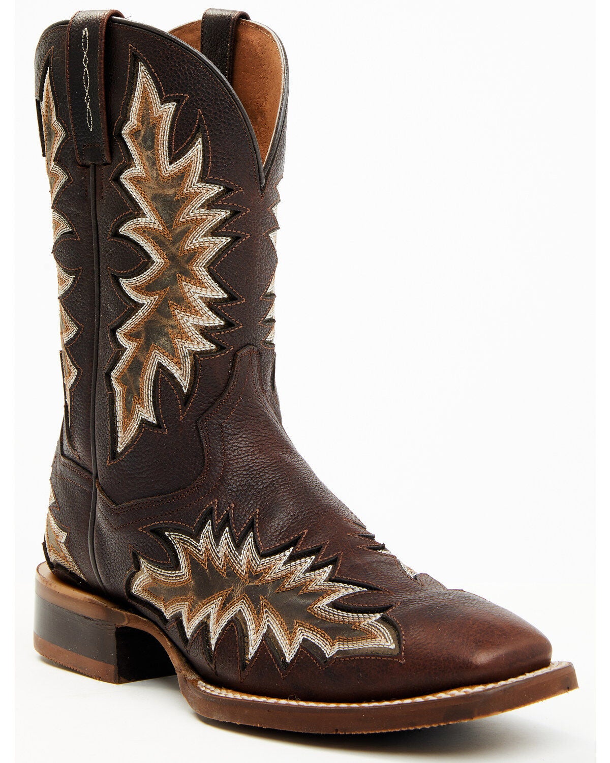 Dan Post Men's 11" Desert Goat Western Performance Boots - Broad Square Toe, Brown, hi-res