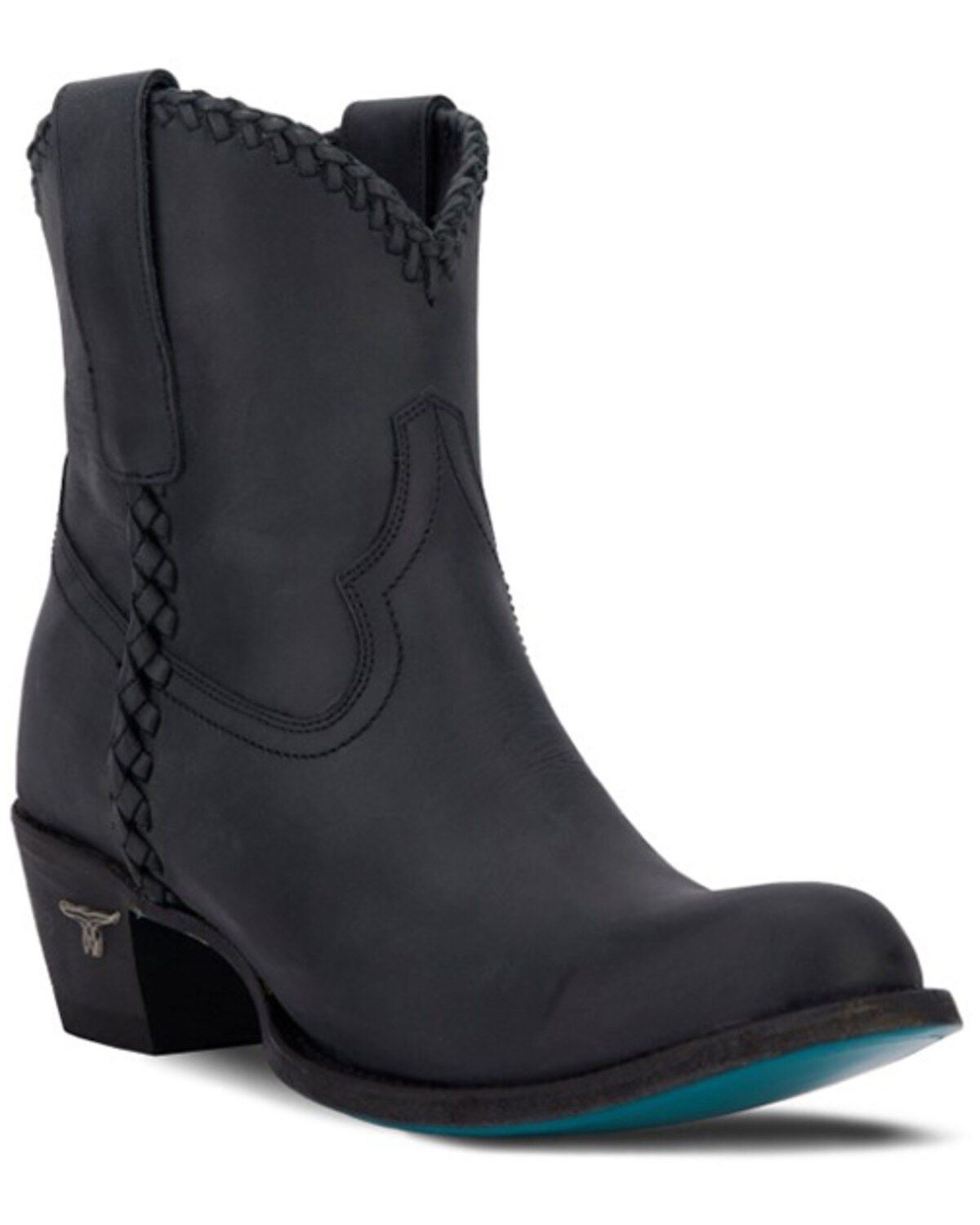 Lane Women's Plain Jane Matte Booties - Round Toe, Black, hi-res