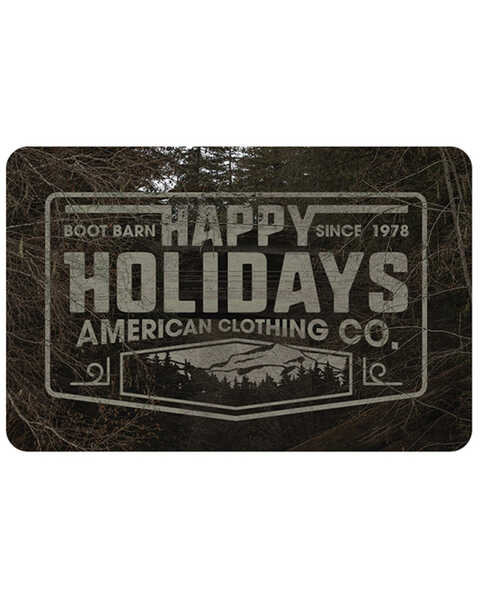Boot Barn Happy Holidays Gift Card, No Color, hi-res