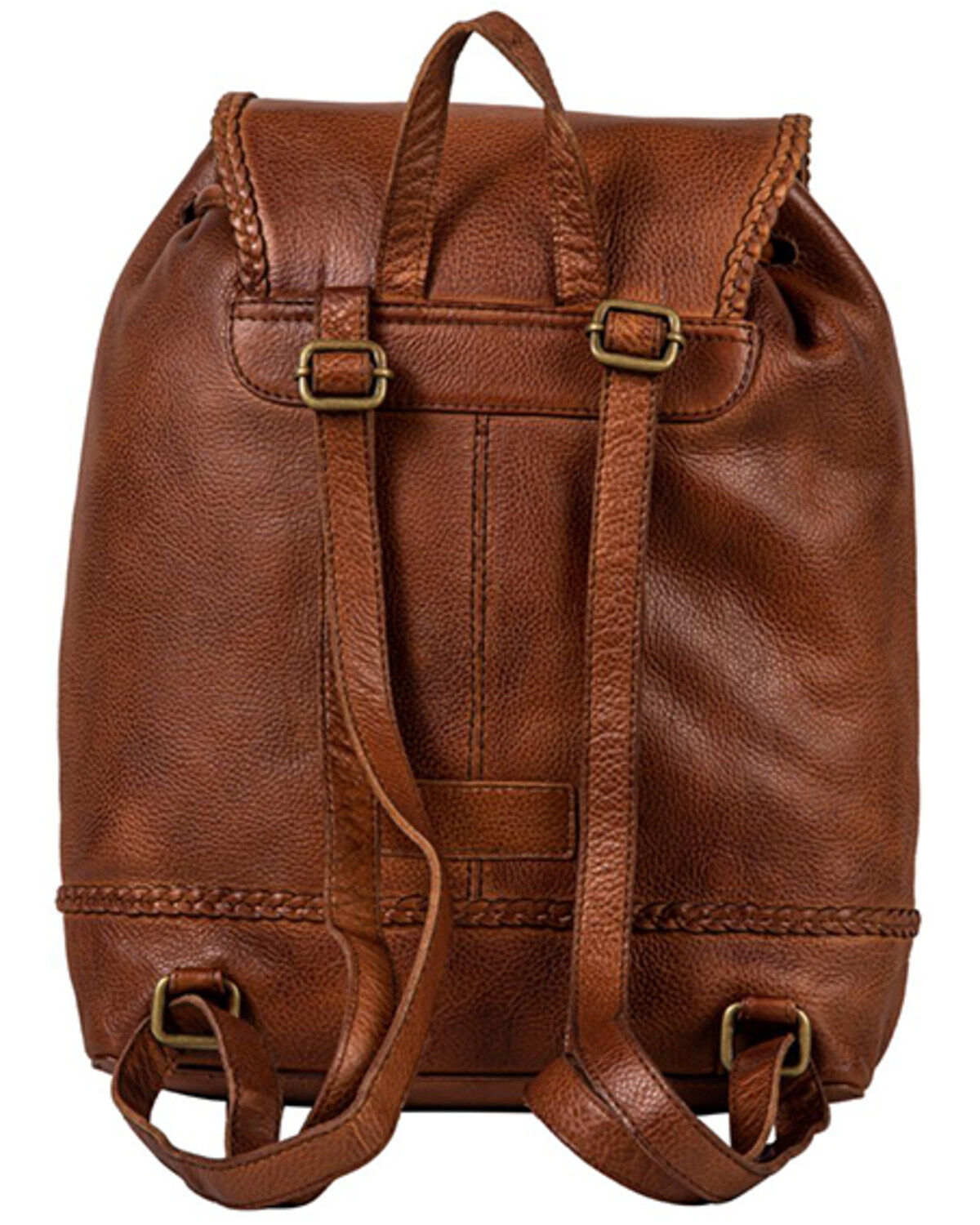 Image #3 - Myra Bag Women's Lobeth Leather Hairon Backpack, Brown, hi-res