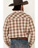 Image #4 - Outback Trading Co. Men's Brown Logan Performance Plaid Long Sleeve Western Flannel Shirt, , hi-res