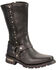 Milwaukee Leather Men's Braid & Rivet Harness Boots - Square Toe, Black, hi-res