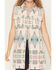 Image #3 - Cotton & Rye Women's Boot Barn Exclusive Studded Southwestern Print Long Vest, Ivory, hi-res