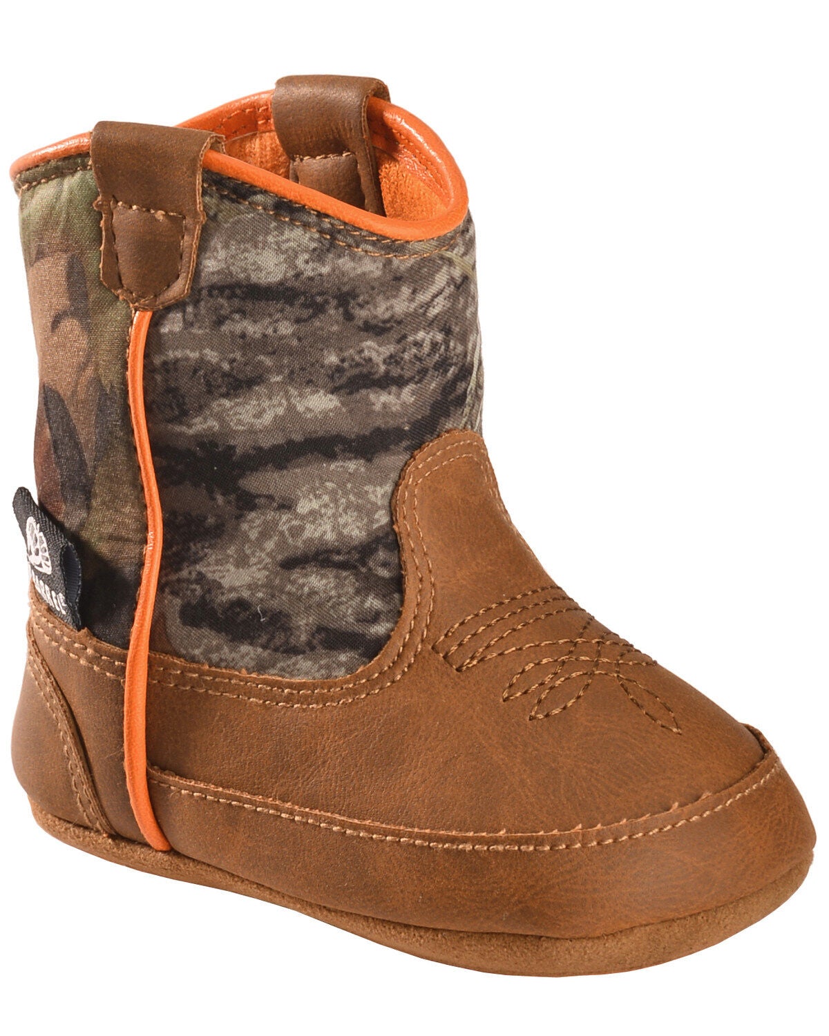 Double Barrel Infant Boys' Gunner Mossy Oak Western Booties - Round Toe, Brown, hi-res