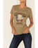 Image #2 - Southern Sierra Women's Don't Mess With Texas Graphic Short Sleeve Tee, Olive, hi-res