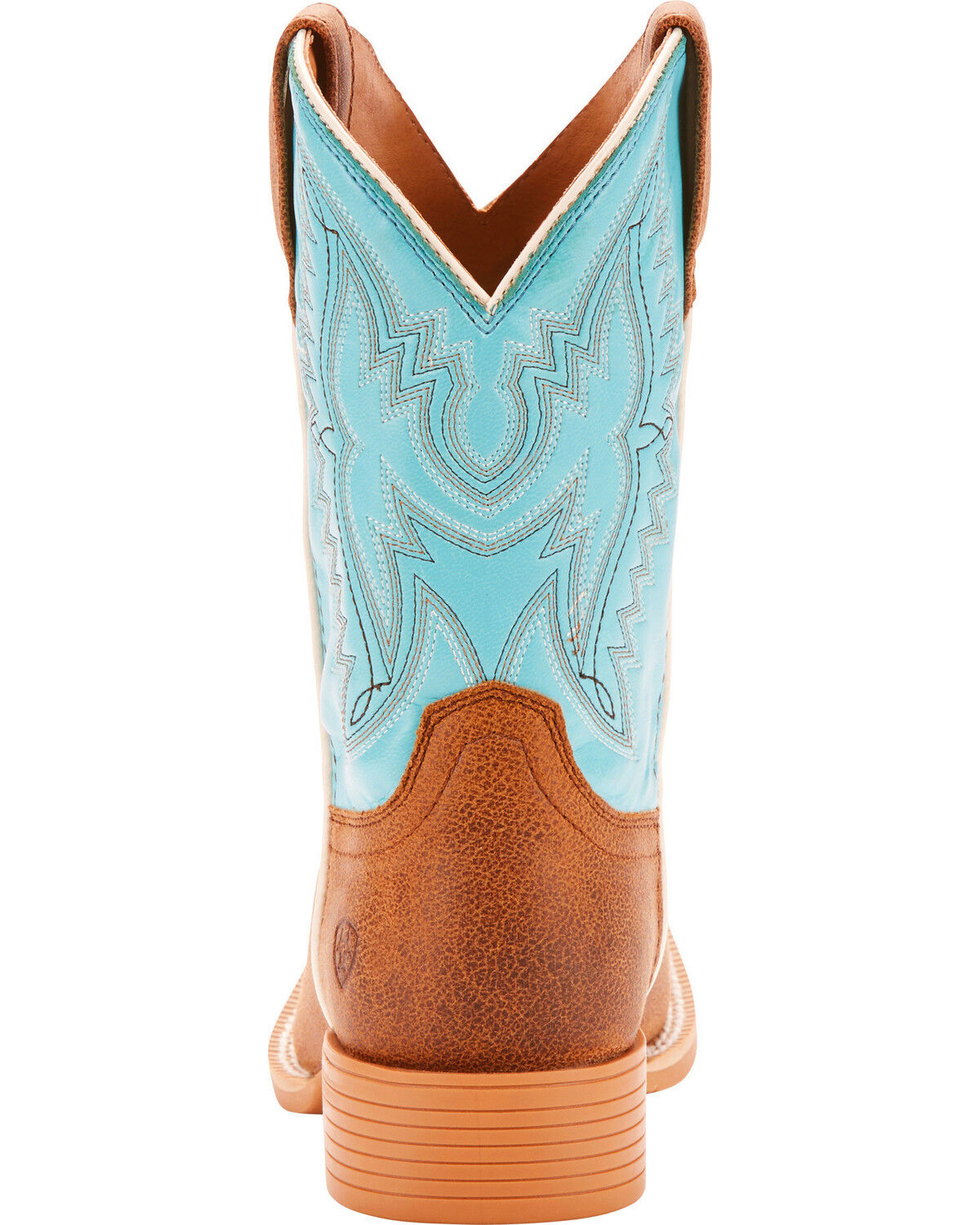 orange and blue cowboy boots