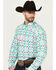 Image #2 - Ariat Men's Jacey Southwestern Print Long Sleeve Button-Down Western Shirt, Turquoise, hi-res
