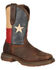 Image #1 - Rebel by Durango Men's Steel Toe Texas Flag Western Boots, Brown, hi-res
