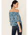 Image #4 - Shyanne Women's Floral Print Off Shoulder Short Sleeve Top, , hi-res