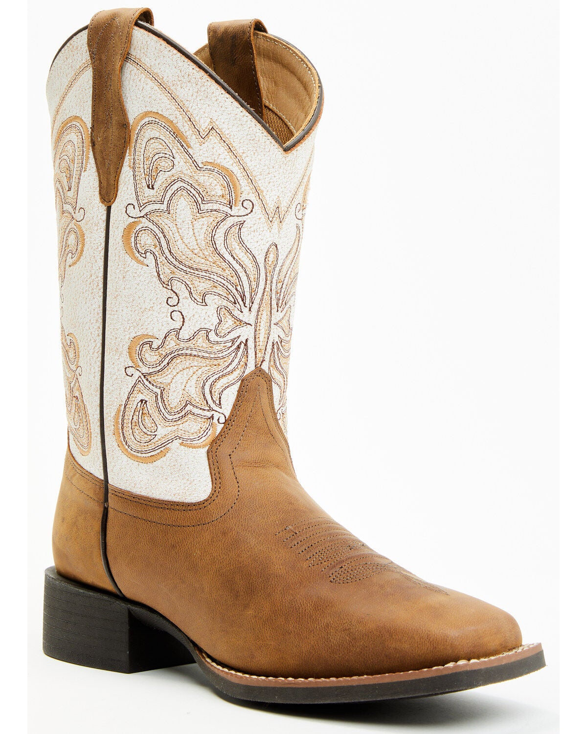 Shyanne Solstice&trade; Women's Flynn Western Boots - Broad Square Toe, Cream, hi-res