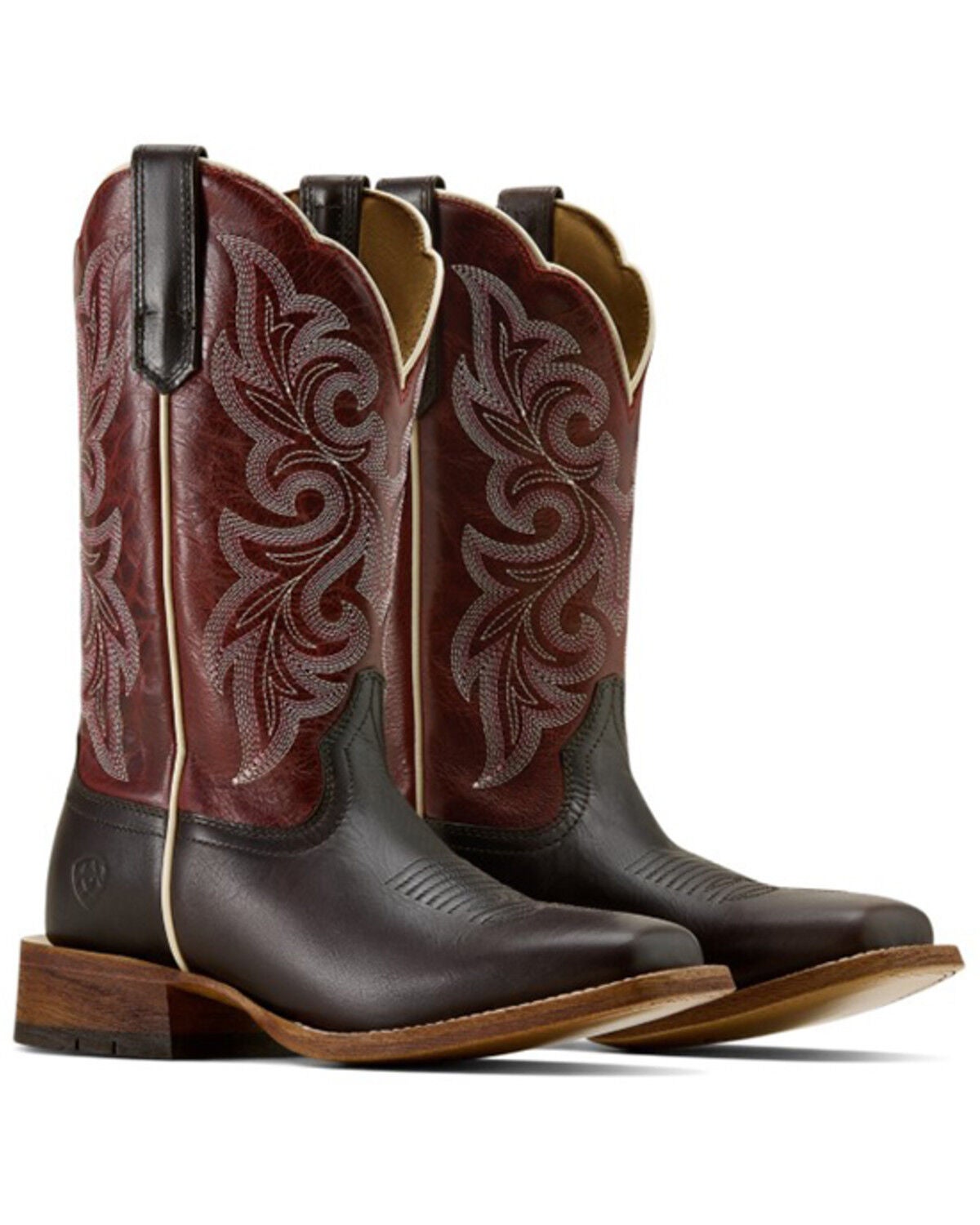 Image #4 - Ariat Women's County Lane Western Boots - Broad Square Toe, Chocolate, hi-res
