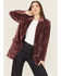Image #1 - Ariat Women's Velvet Aura Blazer, Wine, hi-res