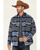 Image #1 - Powder River Outfitters Men's Blue Southwestern Print Button-Front Wool Shirt Jacket, Blue, hi-res