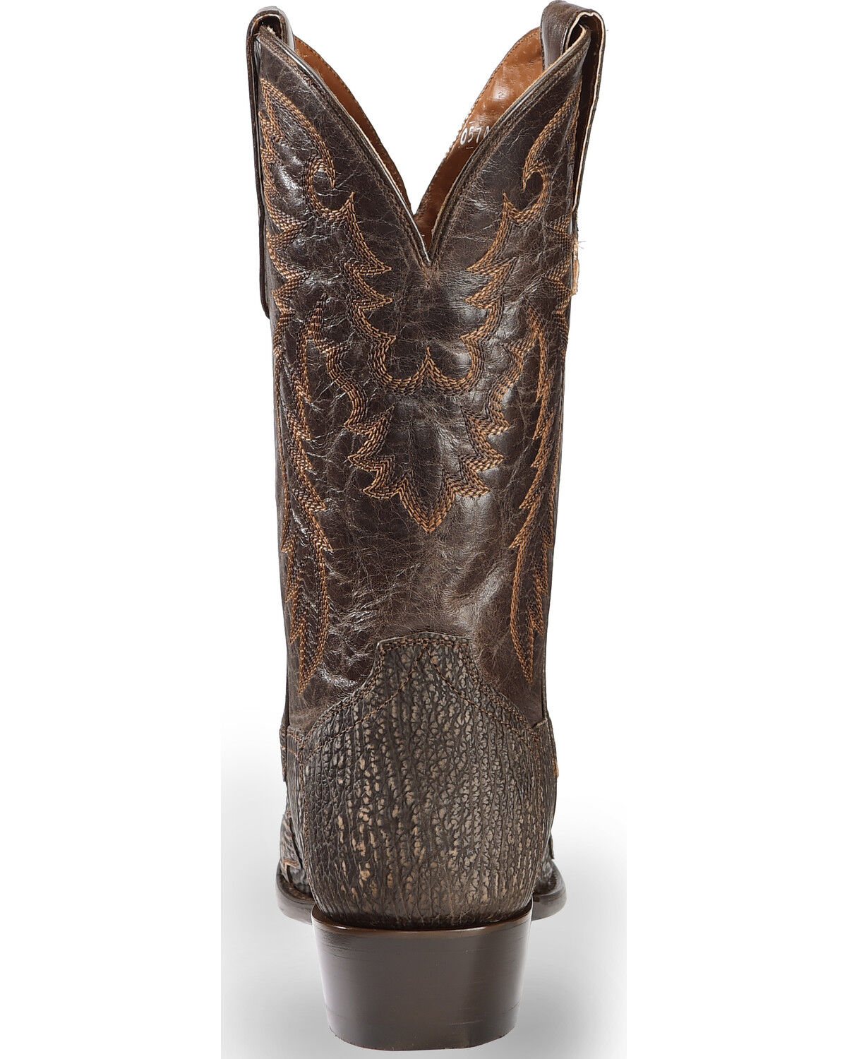 Image #7 - Dan Post Men's Chocolate Shark Cowboy Boots - Square Toe , , hi-res