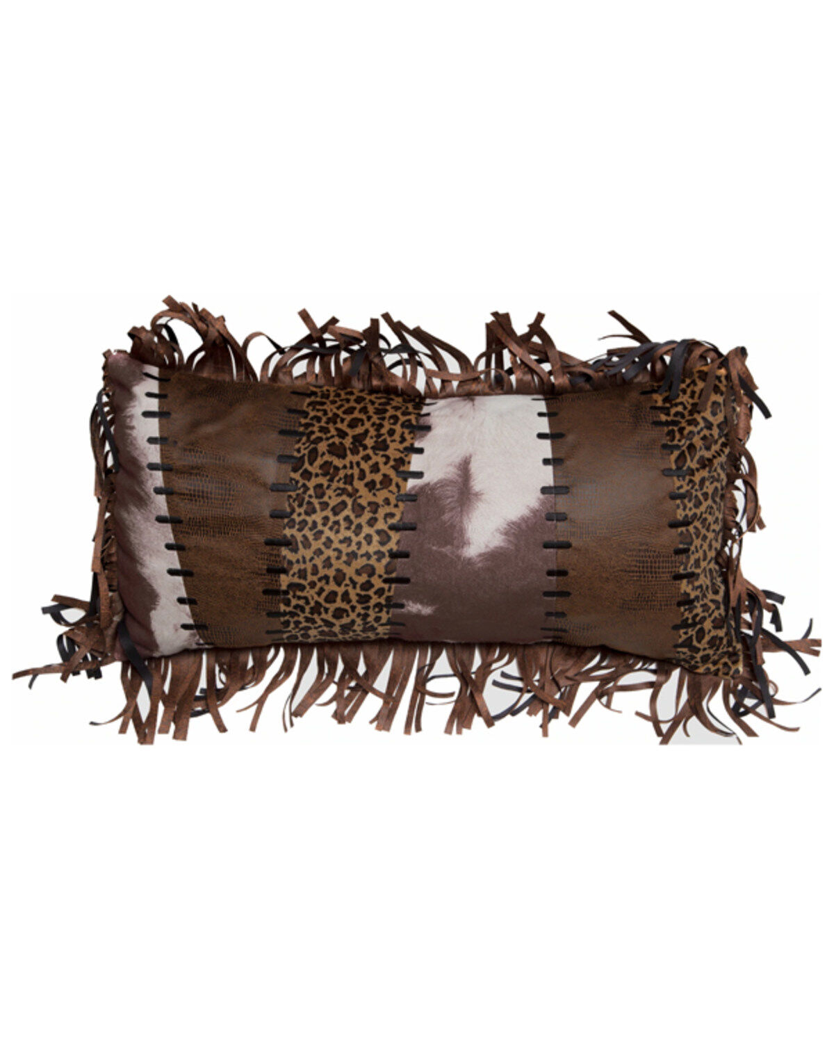 Image #1 - Carstens Home Wrangler Western Patch Throw Pillow, Brown, hi-res
