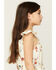 Image #2 - Shyanne Girls' Floral Print Sleeveless Dress, Oatmeal, hi-res