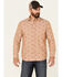 Image #1 - Pendleton Men's All-Over Dobby Chambray Long Sleeve Button Down Western Shirt, Tan, hi-res