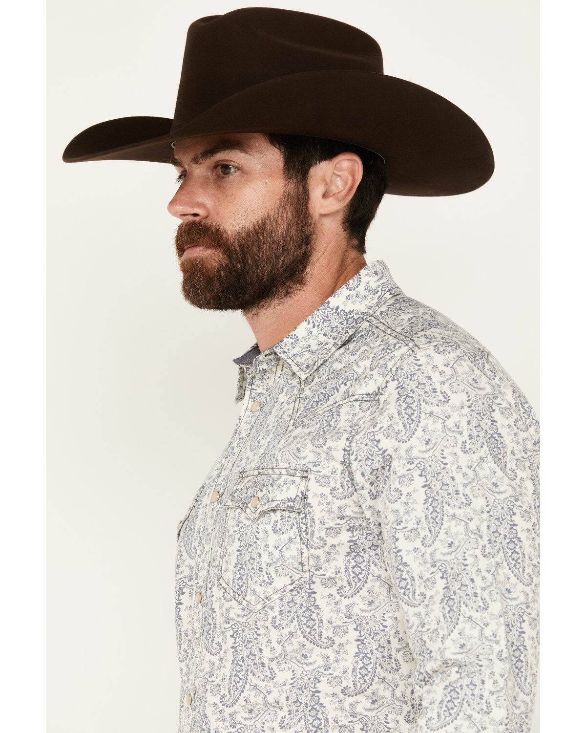 Product Name:  Cody James Men's Dagget Paisley Print Long Sleeve Snap Western Shirt - Big
