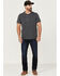Flag & Anthem Men's Chatham Slub Burnout Henley T-Shirt , Charcoal, hi-res