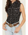 Image #3 - Cowgirl Hardware Women's Branded Print Sleeveless Rhinestone Snap Stretch Western Shirt, Black, hi-res