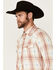 Image #2 - Cody James Men's Samba Plaid Print Long Sleeve Snap Western Shirt - Tall , Red, hi-res
