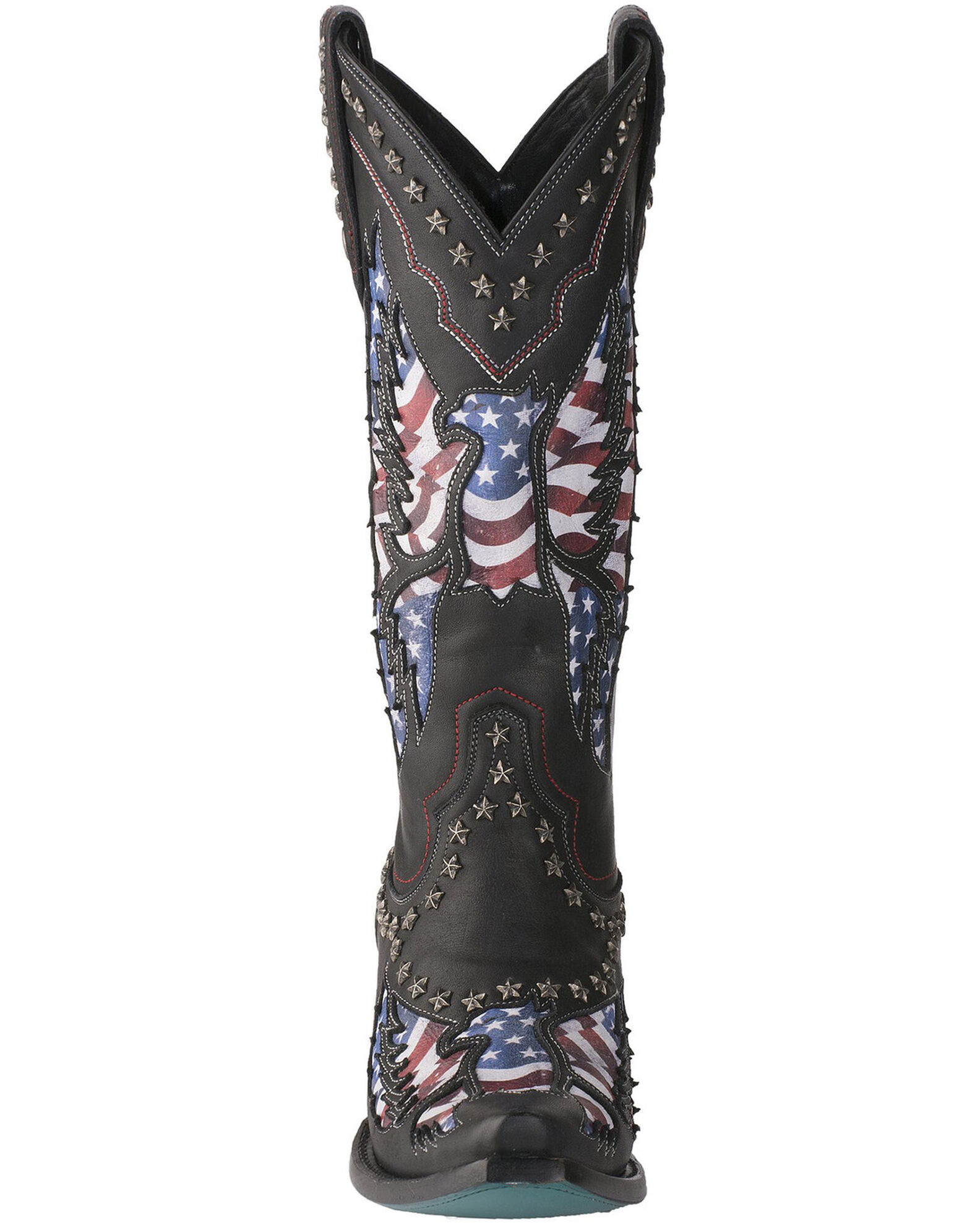 Image #5 - Lane Women's Old Glory Western Boots - Snip Toe, Black, hi-res