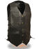 Milwaukee Leather Men's 4X 10 Pocket Side Lace Vest - Tall, Black, hi-res