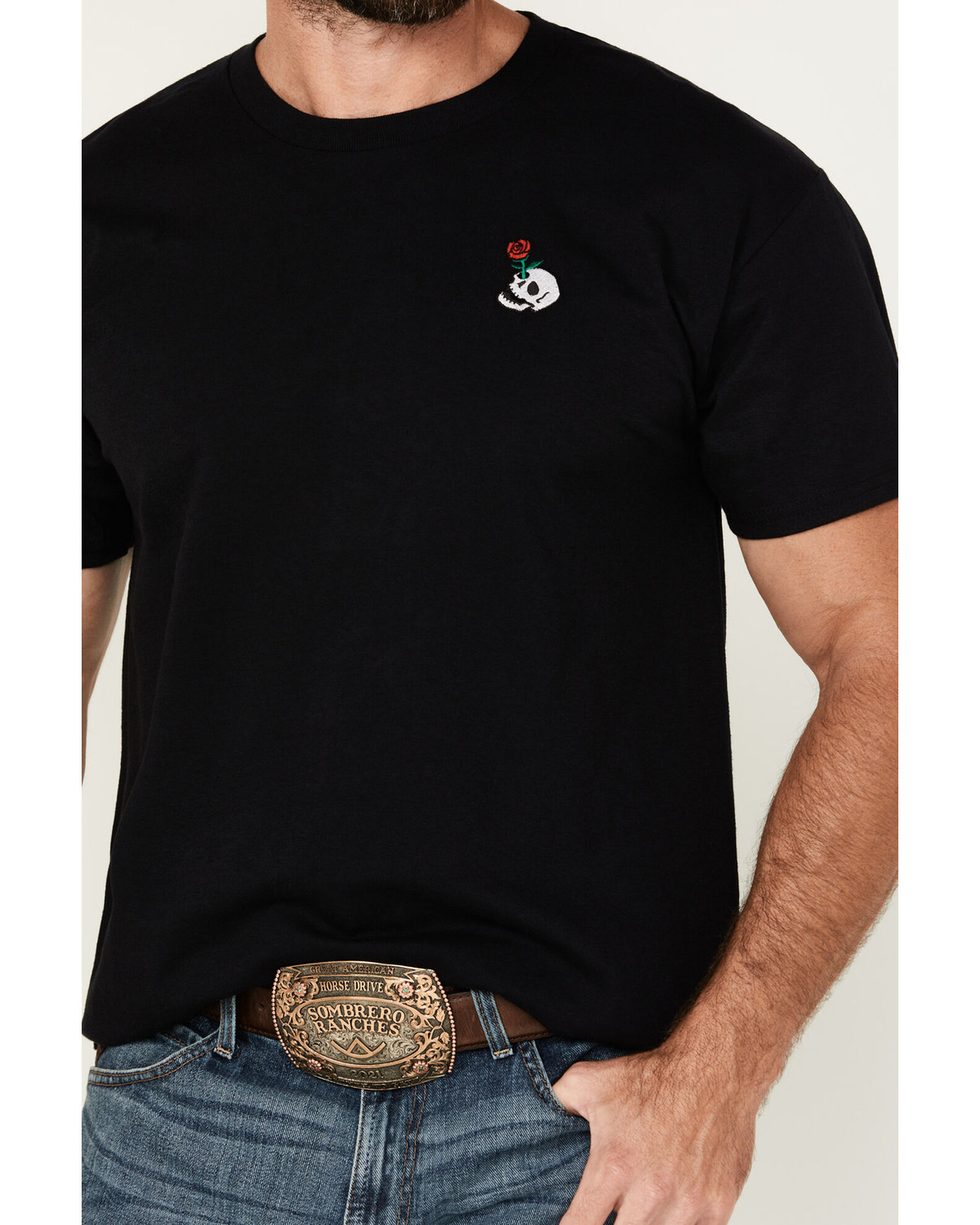 Riot Society Men s Rose Skull Short Sleeve Graphic T Shirt