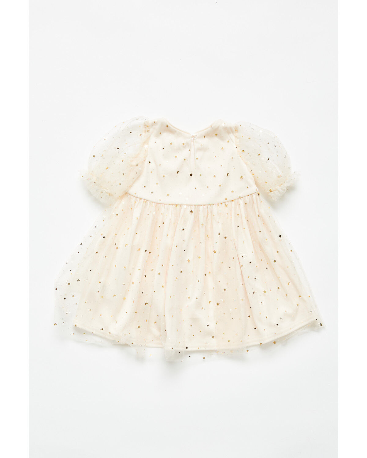 Image #3 - Yura Infant Girls' Star Tulle Short Sleeve Dress, Cream, hi-res