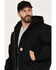 Image #2 - Carhartt Men's Flannel Lined Loose Fit Firm Duck Active Jacket - Tall, Black, hi-res
