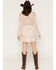 Image #4 - Ash & Violet Women's Floral Print Cold Shoulder Long Sleeve Mini Dress, Cream, hi-res