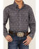Image #3 - Roper Boys' Amarillo Ornate Geo Print Long Sleeve Snap Western Shirt, Grey, hi-res