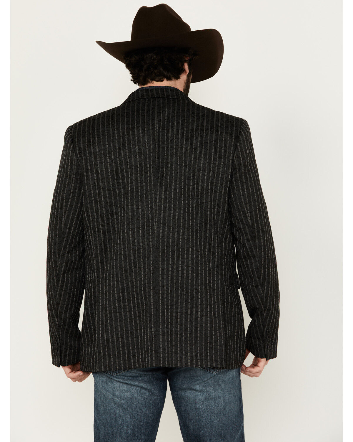 Product Name:  Rock & Roll Denim Men's Striped Paisley Print Sportcoat