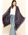Image #3 - Patrons of Peace Women's Navy Americana Print Kimono, , hi-res