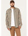 Image #1 - Brothers and Sons Men's Casual Plaid Print Long Sleeve Button Down Western Flannel Shirt, Teal, hi-res