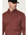 Image #2 - Ariat Men's FR Logan Geo Print Long Sleeve Button-Down Work Shirt, Burgundy, hi-res