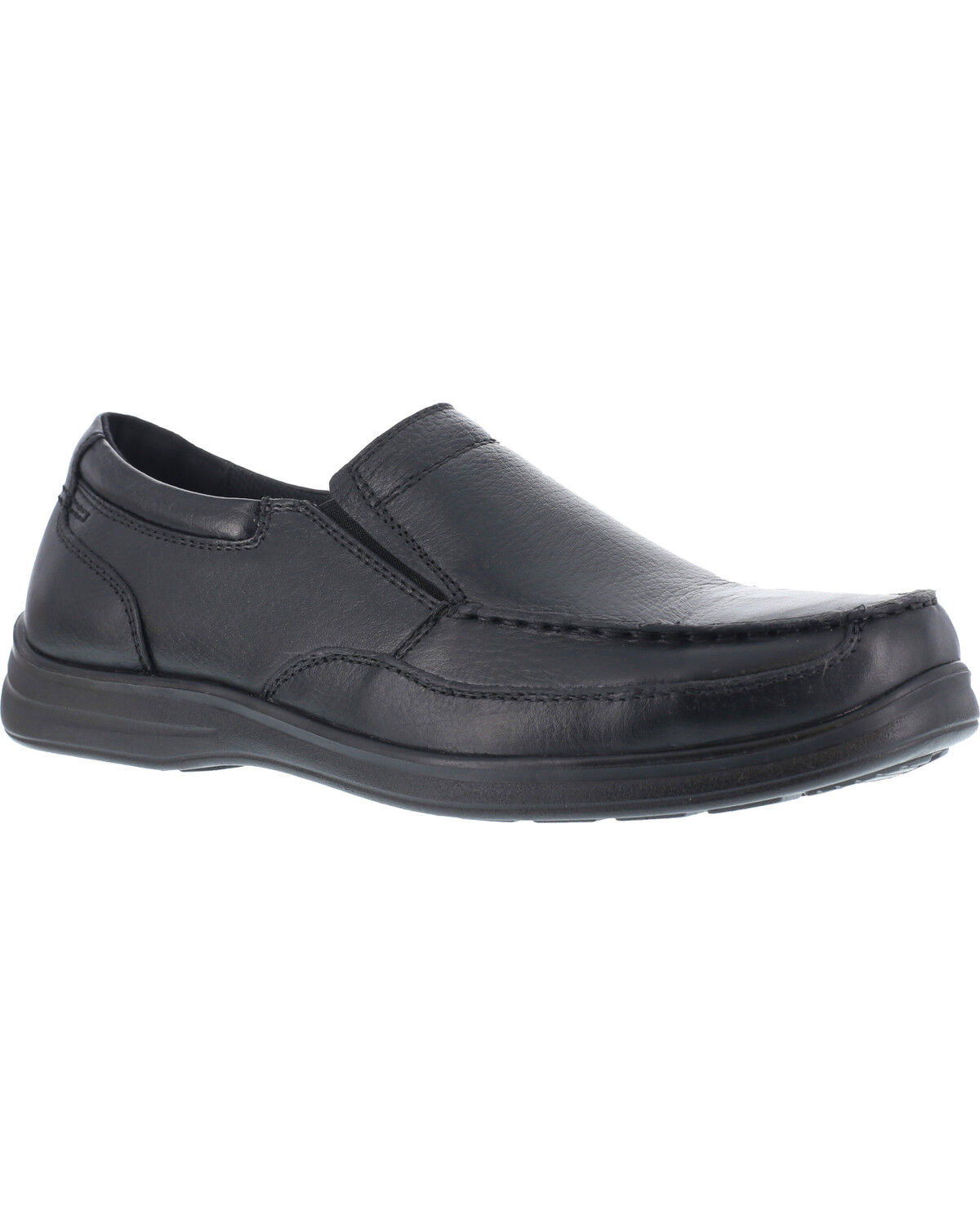 Image #1 - Florsheim Women's Slip-On Work Shoes - Steel Toe, Black, hi-res